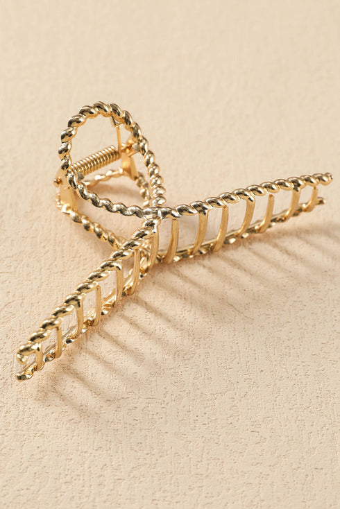 Sculptural Alloy Metal Twist Design Jaw Hair Clip