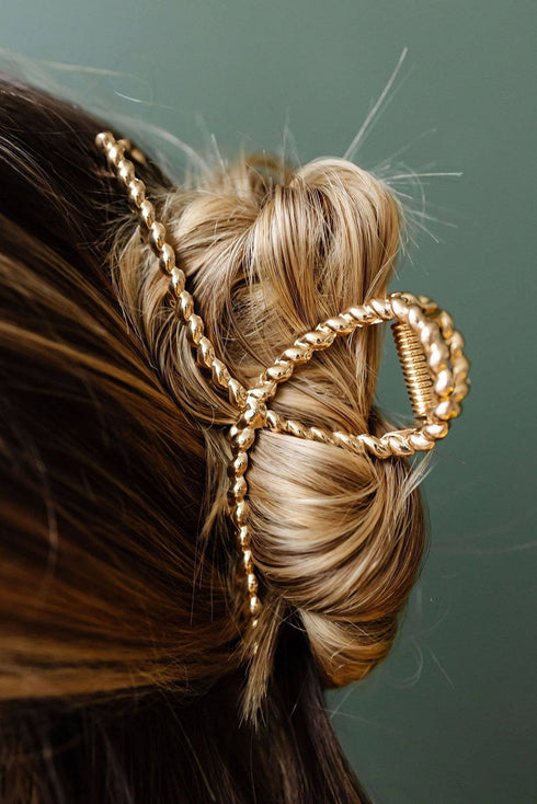 Sculptural Alloy Metal Twist Design Jaw Hair Clip