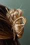 Sculptural Alloy Metal Twist Design Jaw Hair Clip