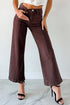 Seamed Center Wide Leg Cropped Denim Jeans
