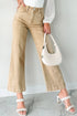 Seamed Center Wide Leg Cropped Denim Jeans