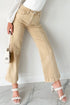 Seamed Center Wide Leg Cropped Denim Jeans