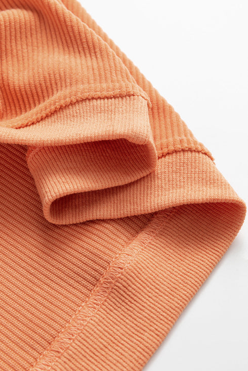 Seasonal Phrase Corded Texture Crew Neck Sweatshirt