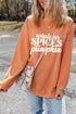 Seasonal Phrase Corded Texture Crew Neck Sweatshirt
