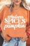 Seasonal Phrase Corded Texture Crew Neck Sweatshirt