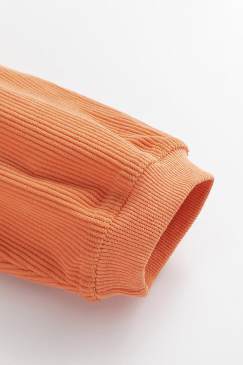 Seasonal Phrase Corded Texture Crew Neck Sweatshirt