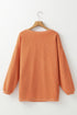 Seasonal Phrase Corded Texture Crew Neck Sweatshirt