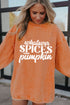 Seasonal Phrase Corded Texture Crew Neck Sweatshirt