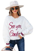 See You Cowboy Script Graphic Crew Neck Sweater