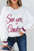 See You Cowboy Script Graphic Crew Neck Sweater