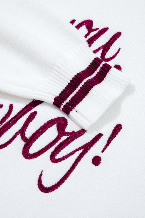 See You Cowboy Script Graphic Crew Neck Sweater