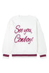 See You Cowboy Script Graphic Crew Neck Sweater