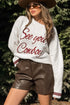 See You Cowboy Script Graphic Crew Neck Sweater
