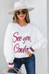 See You Cowboy Script Graphic Crew Neck Sweater