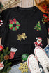 Sequin Applique Relaxed Fit Crew Neck T-Shirt