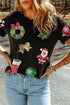 Sequin Applique Relaxed Fit Crew Neck T-Shirt