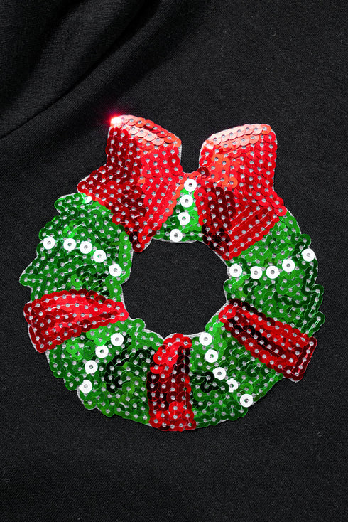 Sequin Applique Relaxed Fit Crew Neck T-Shirt
