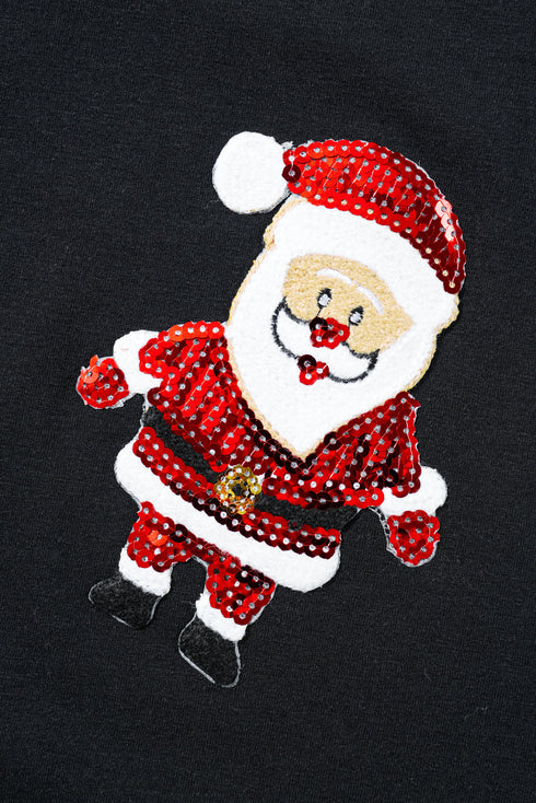 Sequin Applique Relaxed Fit Crew Neck T-Shirt