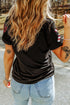 Sequin Applique Relaxed Fit Crew Neck T-Shirt