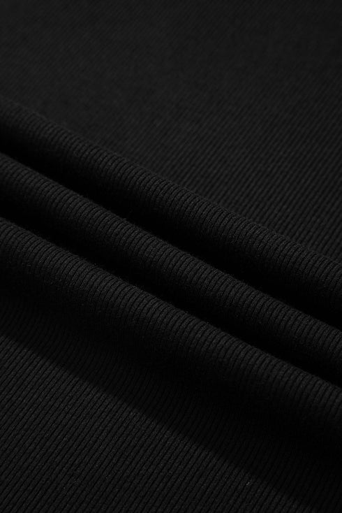 Sequin Bishop Sleeve U Neck Mini Sweater Dresses