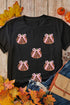 Sequin Bow Pumpkin Graphic Cotton Blend Tee
