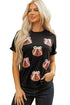 Sequin Bow Pumpkin Graphic Cotton Blend Tee
