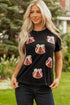 Sequin Bow Pumpkin Graphic Cotton Blend Tee