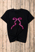 Sequin Bow Ribbon Graphic Short Sleeve Tee