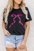 Sequin Bow Ribbon Graphic Short Sleeve Tee