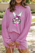 Sequin Bubble Gum Rabbit Corded Graphic Set