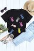 Sequin Bunny Doll Graphic Short Sleeve Crew Neck Tee