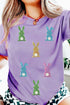 Sequin Bunny Patch Embellished Casual Graphic Tee