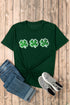 Sequin Clover Patch Short Sleeve Graphic T-shirt