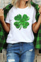 Sequin Clover Patch Short Sleeve Graphic Tee