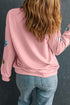 Sequin Conversation Heart Embellished Crew Neck Sweatshirt