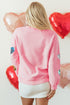 Sequin Conversation Heart Embellished Crew Neck Sweatshirt