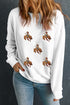 Sequin Cowboy Bronco Patch Crew Neck Sweatshirt