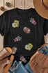 Sequin Crawfish Boil Graphic Crewneck Short Sleeve T Shirt