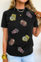 Sequin Crawfish Boil Graphic Crewneck Short Sleeve T Shirt