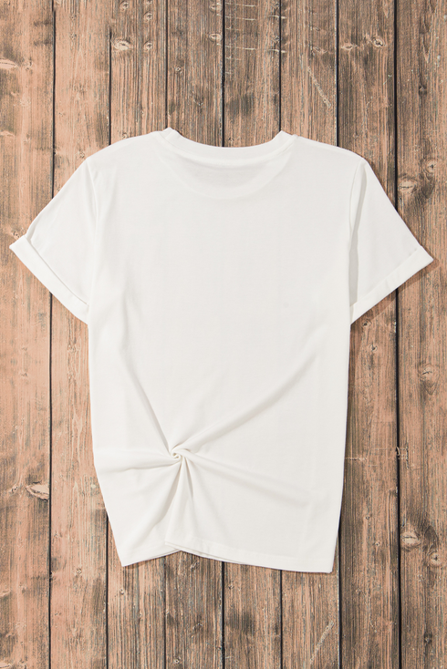 Sequin Crawfish Boil Graphic Crewneck Short Sleeve T Shirt