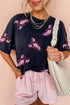 Sequin Crawfish Patch Crew Neck Graphic Tee