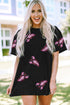 Sequin Crawfish Patch Crew Neck Graphic Tee