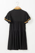 Sequin Detail Collared Flutter Sleeve Shirt Dress