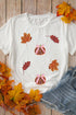 Sequin Detail Graphic Print Short Sleeve Crew Neck Tee