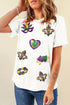 Sequin Detail Graphic Short Sleeve Crew Tee