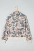 Sequin Duck Camouflage Pattern Collared Pullover Sweatshirt