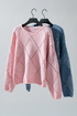 Sequin Embellished Diamond Openwork Knit Pullover Sweater