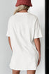 Sequin Embellished Flip Flop Graphic Short Sleeve Tunic Tee