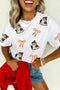 Sequin Embellished Ghost Print Graphic T Shirt
