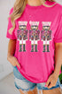 Sequin Embellished Nutcracker Graphic Crew Neck Tee